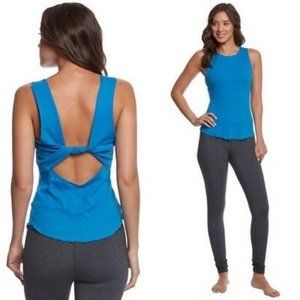 FREE PEOPLE M Tank Top NWT OB591056  Pfeiffer Twist Back Sexy Open Stretch